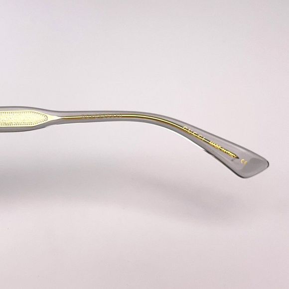 🔥 Gucci GG0184O 005 Eyeglasses Gray Clear Gold Square Unisex - Picture 7 of 9